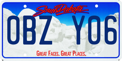SD license plate 0BZY06
