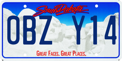 SD license plate 0BZY14