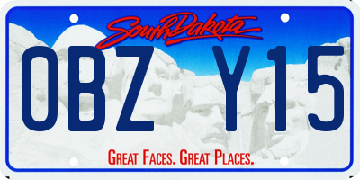 SD license plate 0BZY15