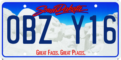 SD license plate 0BZY16