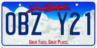 SD license plate 0BZY21