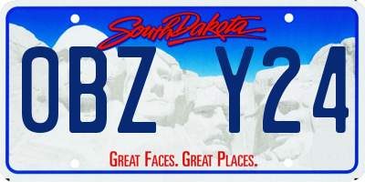 SD license plate 0BZY24