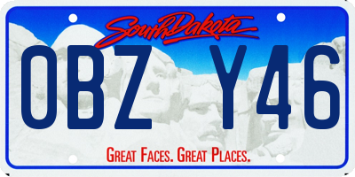 SD license plate 0BZY46