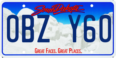 SD license plate 0BZY60