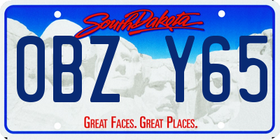 SD license plate 0BZY65