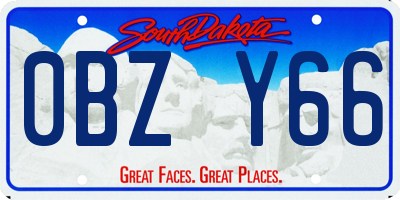 SD license plate 0BZY66