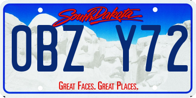 SD license plate 0BZY72