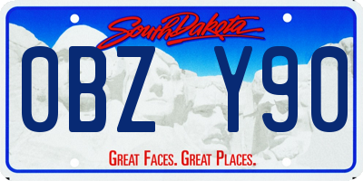 SD license plate 0BZY90