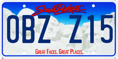 SD license plate 0BZZ15