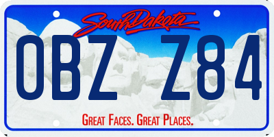 SD license plate 0BZZ84