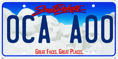SD license plate 0CAA00