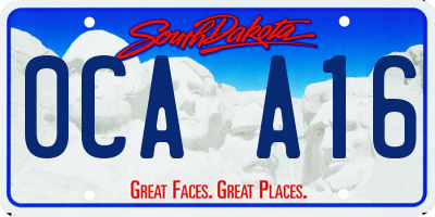 SD license plate 0CAA16