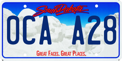 SD license plate 0CAA28