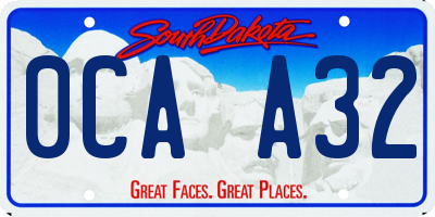 SD license plate 0CAA32