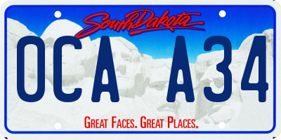 SD license plate 0CAA34
