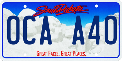 SD license plate 0CAA40