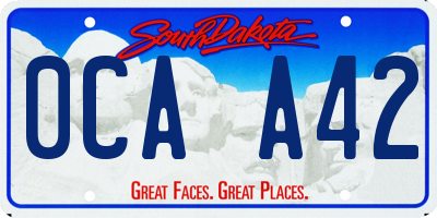SD license plate 0CAA42