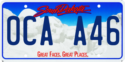 SD license plate 0CAA46