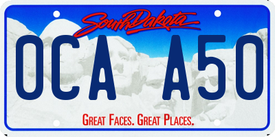 SD license plate 0CAA50