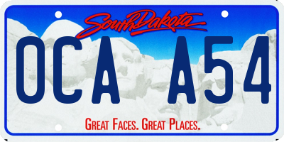 SD license plate 0CAA54