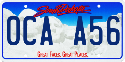 SD license plate 0CAA56