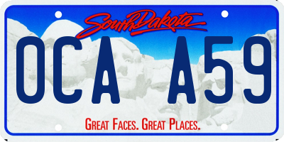 SD license plate 0CAA59