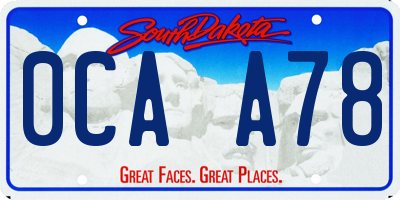 SD license plate 0CAA78