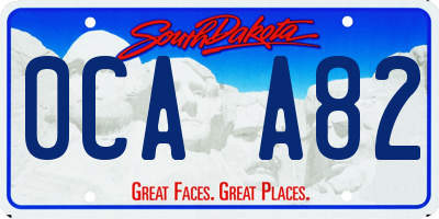 SD license plate 0CAA82