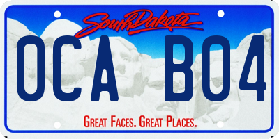 SD license plate 0CAB04