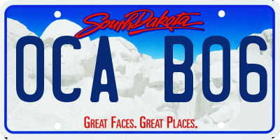 SD license plate 0CAB06