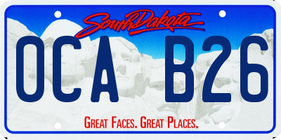 SD license plate 0CAB26