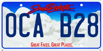 SD license plate 0CAB28