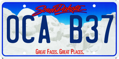 SD license plate 0CAB37