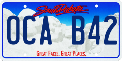SD license plate 0CAB42