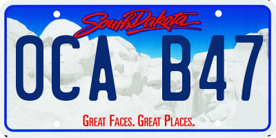 SD license plate 0CAB47