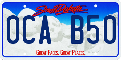 SD license plate 0CAB50