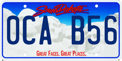 SD license plate 0CAB56