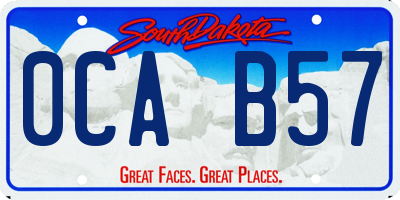 SD license plate 0CAB57