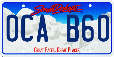 SD license plate 0CAB60