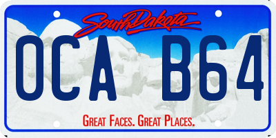 SD license plate 0CAB64