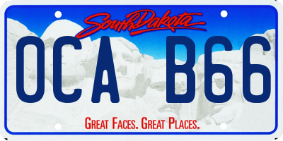SD license plate 0CAB66