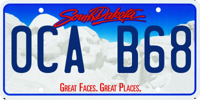 SD license plate 0CAB68