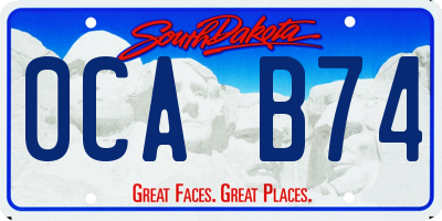 SD license plate 0CAB74