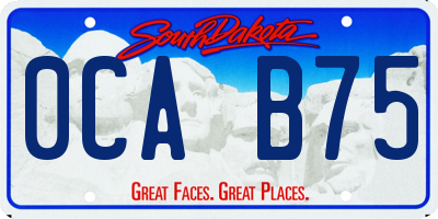 SD license plate 0CAB75