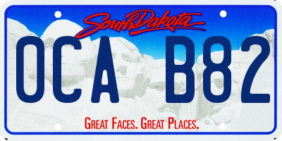 SD license plate 0CAB82