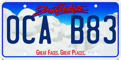 SD license plate 0CAB83