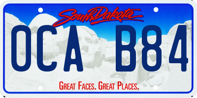 SD license plate 0CAB84