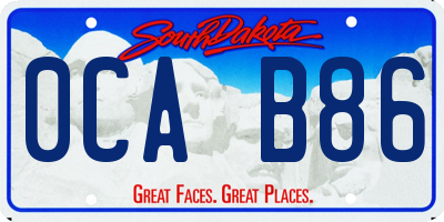 SD license plate 0CAB86