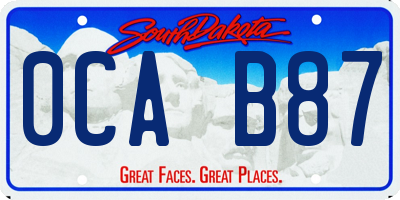 SD license plate 0CAB87