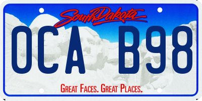 SD license plate 0CAB98